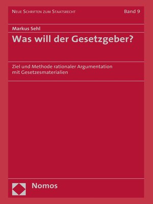 cover image of Was will der Gesetzgeber?